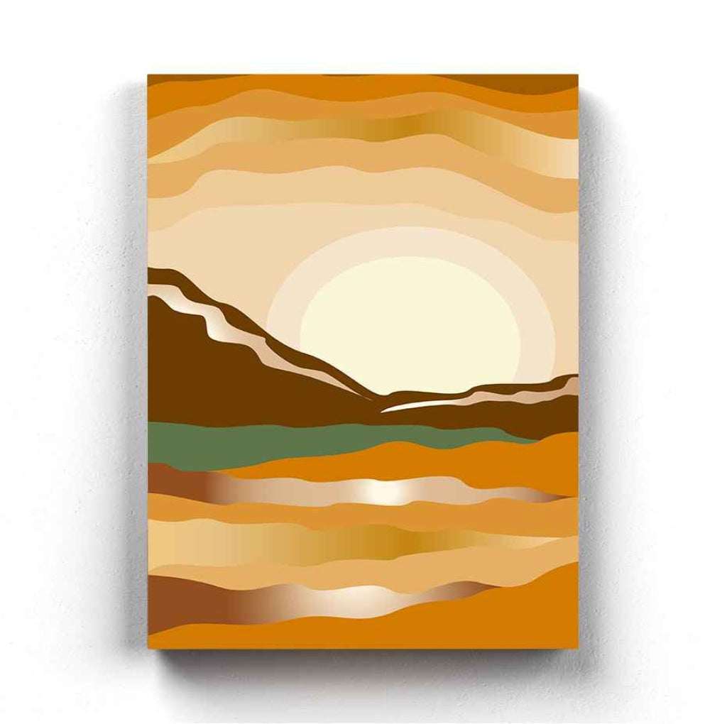 The Sunset Route - Abstract Art Frame For Wall Decor- Funkydecors Xs / Canvas Posters Prints &amp;
