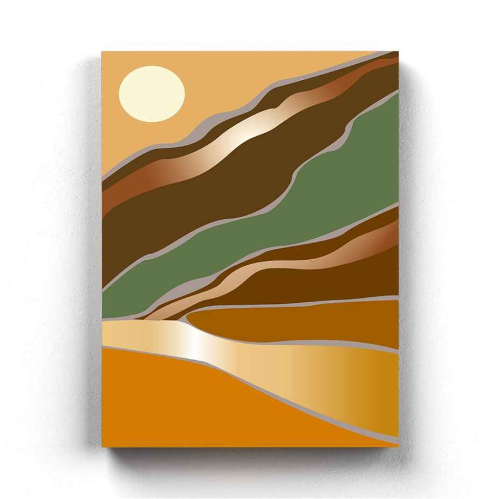 The Sunset Route - Abstract Art Frame For Wall Decor- Funkydecors Xs / Canvas Posters Prints &