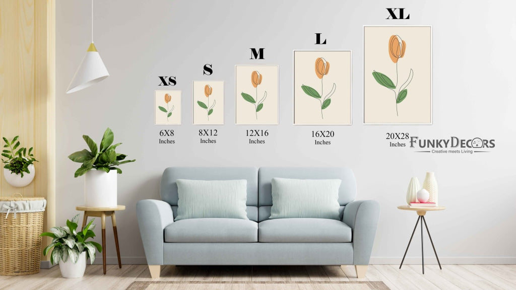 The Tulip Touch - Nature Art Frame For Wall Decor- Funkydecors Posters Prints & Visual Artwork