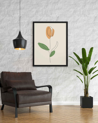 The Tulip Touch - Nature Art Frame For Wall Decor- Funkydecors Xs / Black Posters Prints & Visual