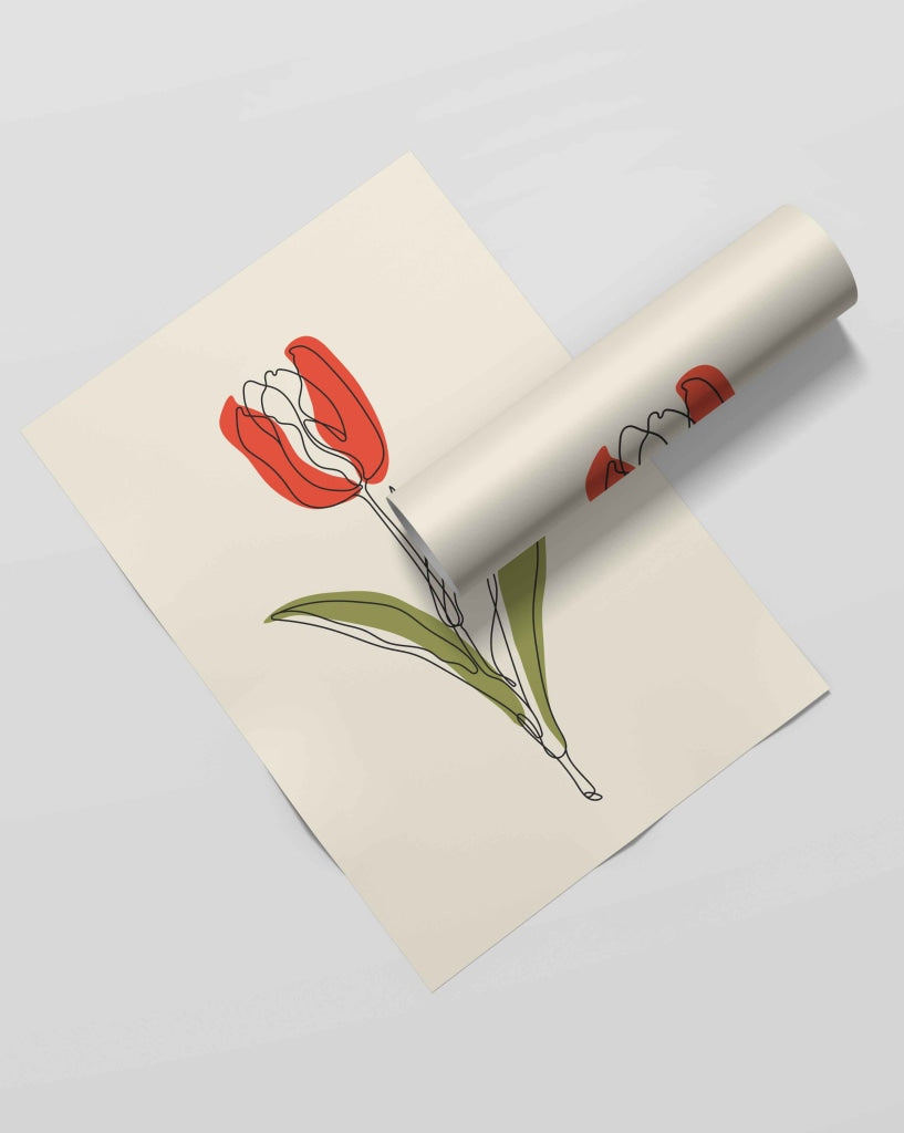The Tulip Touch - Nature Art Frame For Wall Decor- Funkydecors Xs / Roll Posters Prints &amp; Visual
