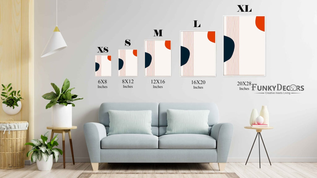 The Vertical Pathway Geometric Art Frame For Wall Decor- Funkydecors Posters Prints & Visual Artwork