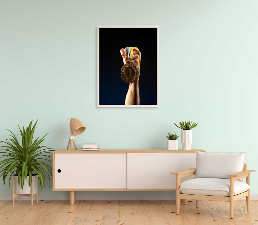 The Winner - Sports Art Frame For Wall Decor- Funkydecors Xs / White Posters Prints &amp; Visual Artwork