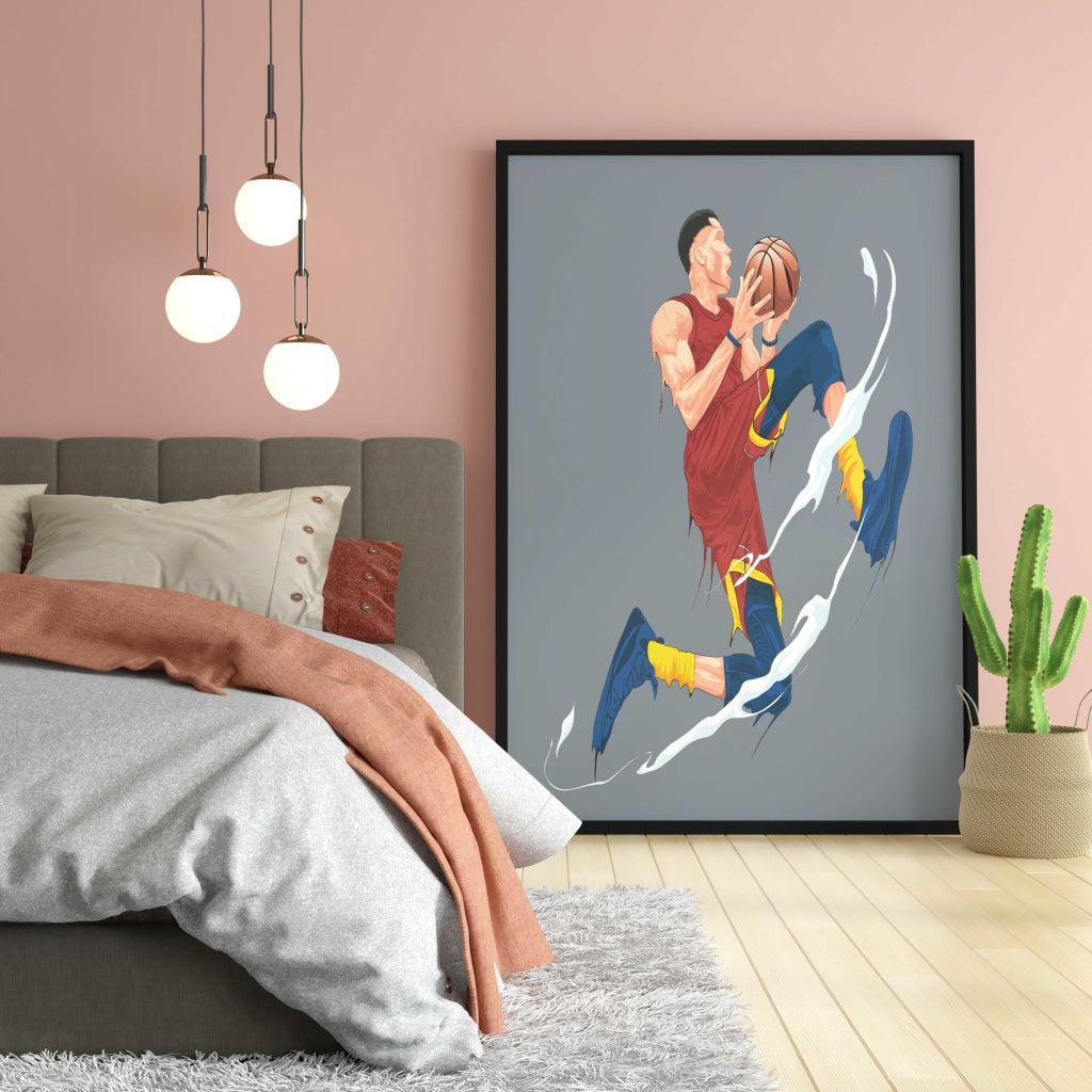 Throwball - Sports Art Frame For Wall Decor- Funkydecors Xs / Black Posters Prints & Visual Artwork