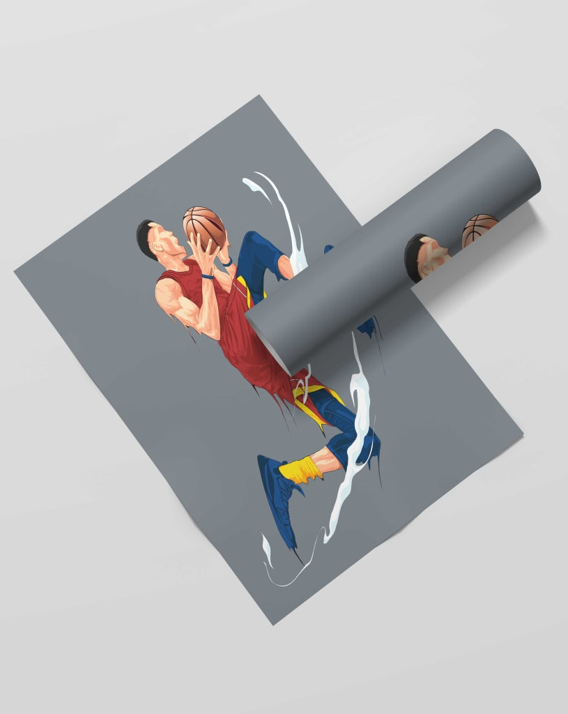 Throwball - Sports Art Frame For Wall Decor- Funkydecors Xs / Roll Posters Prints &amp; Visual Artwork