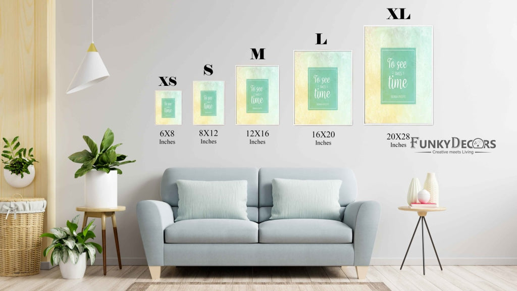 To See Takes Time- Funky Quotes Art Frame For Wall Decor- Funkydecors Posters Prints & Visual