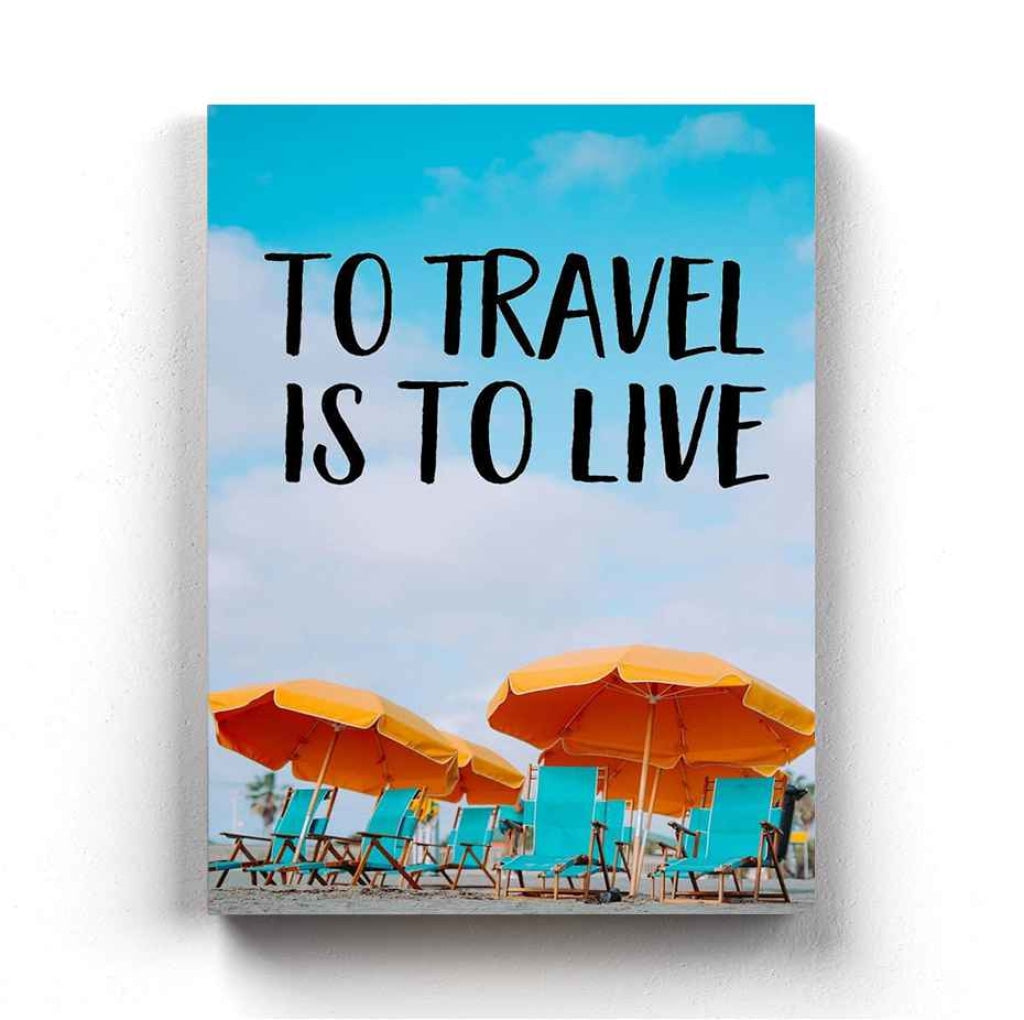 To Travel Is Live - Life Quotes Art Frame For Wall Decor- Funkydecors Xs / Canvas Posters Prints &