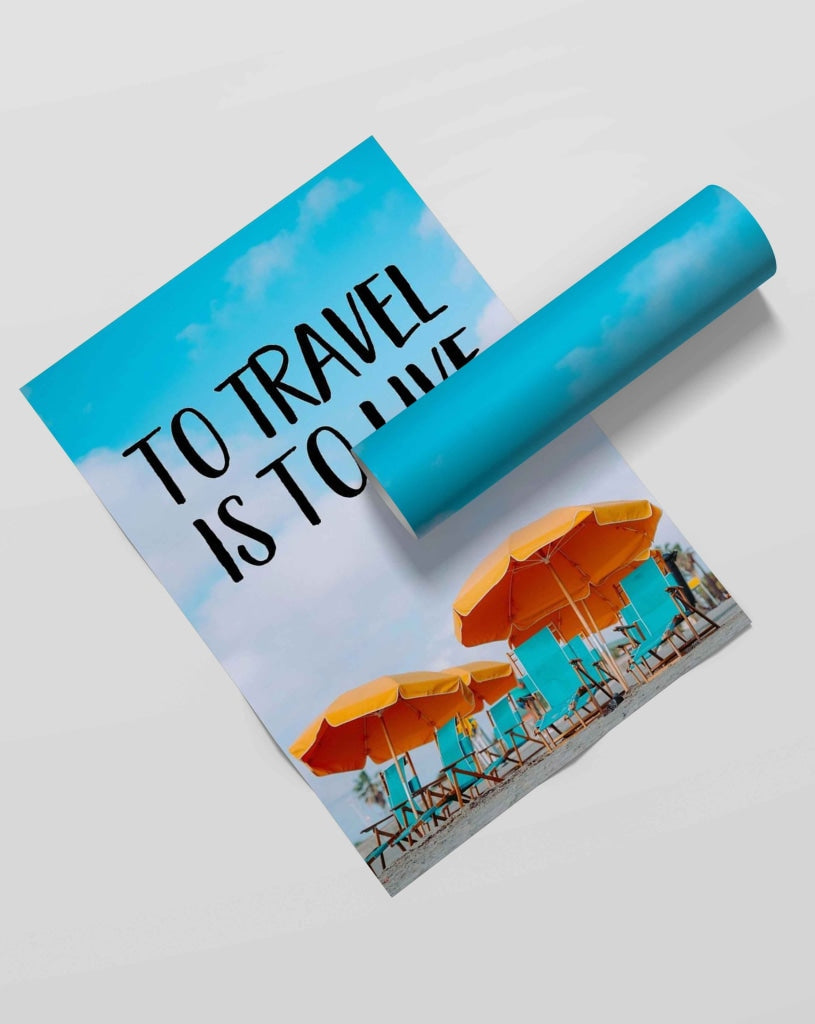 To Travel Is Live - Life Quotes Art Frame For Wall Decor- Funkydecors Xs / Roll Posters Prints &amp;
