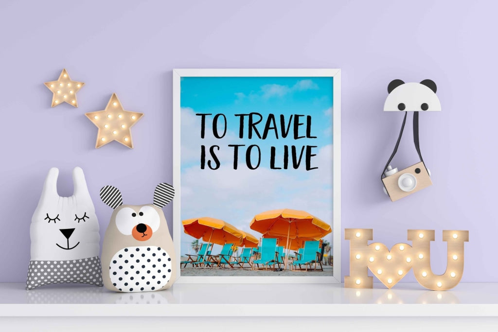 To Travel Is Live - Life Quotes Art Frame For Wall Decor- Funkydecors Xs / White Posters Prints &amp;