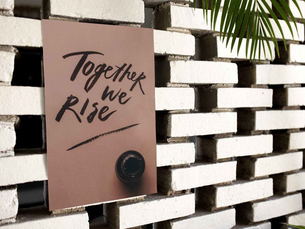 Together We Rise Quotes Art Frame For Wall Decor- Funkydecors Xs / Roll Posters Prints & Visual