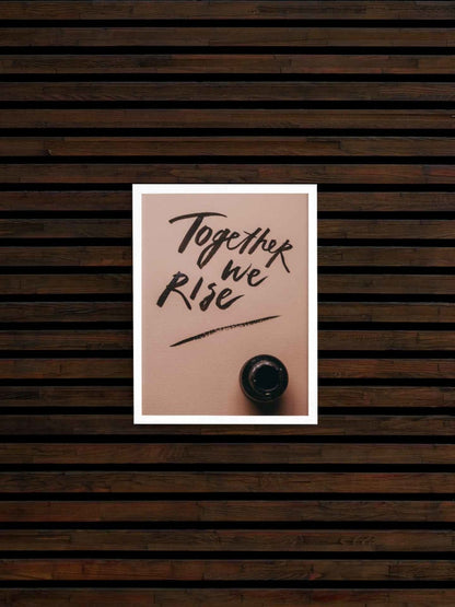 Together We Rise Quotes Art Frame For Wall Decor- Funkydecors Xs / White Posters Prints & Visual
