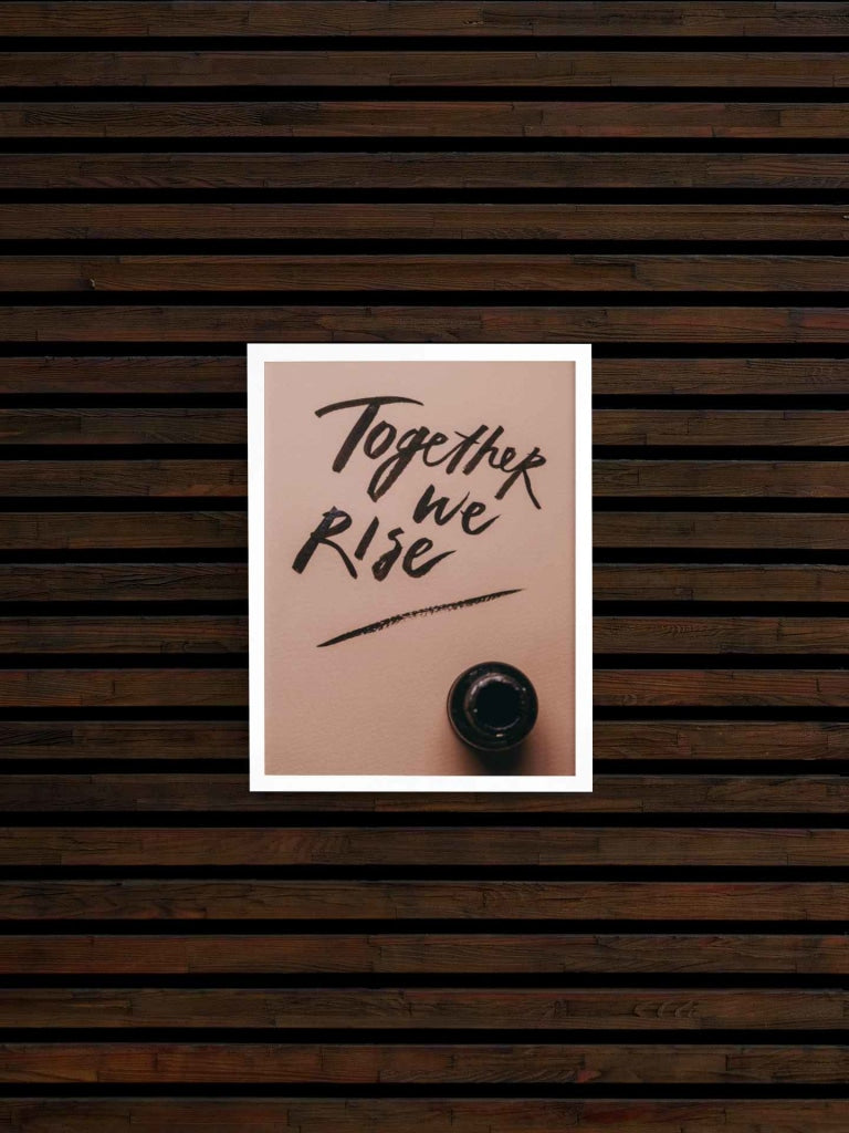 Together We Rise Quotes Art Frame For Wall Decor- Funkydecors Xs / White Posters Prints & Visual