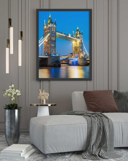 Tower Bridge - Architectural Art Frame For Wall Decor- Funkydecors Xs / Black Posters Prints &