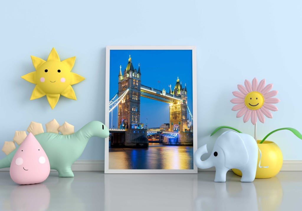Tower Bridge - Architectural Art Frame For Wall Decor- Funkydecors Xs / White Posters Prints &amp;