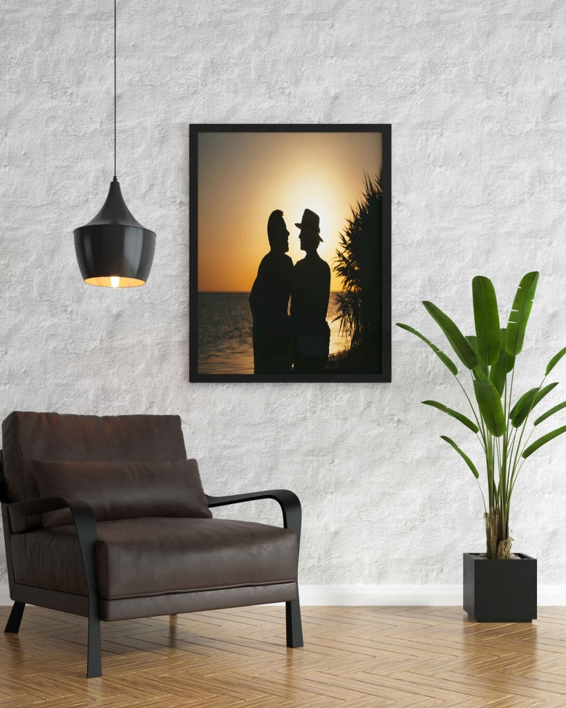 U And I - Love Art Frame For Wall Decor- Funkydecors Xs / Black Posters Prints & Visual Artwork