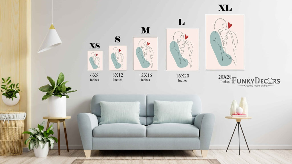U Complete Me - Love Art Frame For Wall Decor- Funkydecors Posters Prints & Visual Artwork