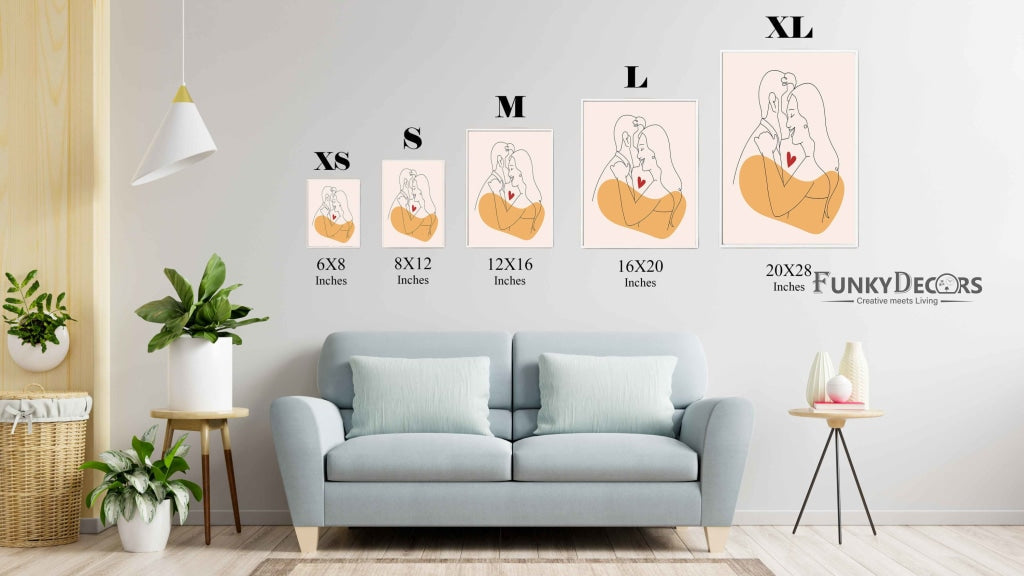 U Complete Me - Love Art Frame For Wall Decor- Funkydecors Posters Prints &amp; Visual Artwork