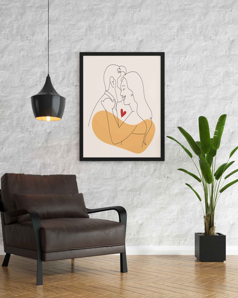 U Complete Me - Love Art Frame For Wall Decor- Funkydecors Xs / Black Posters Prints &amp; Visual