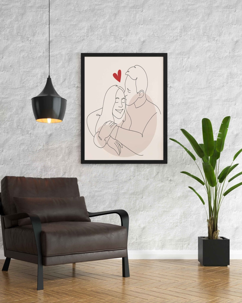 U Complete Me - Love Art Frame For Wall Decor- Funkydecors Xs / Black Posters Prints &amp; Visual