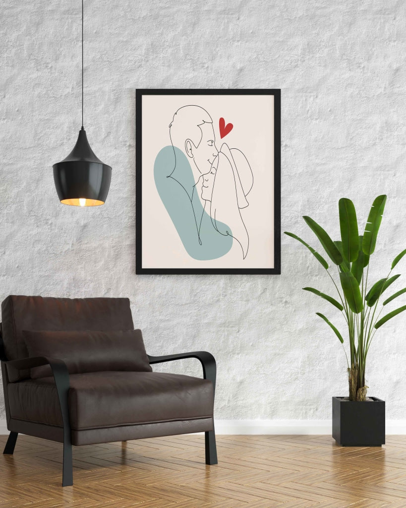 U Complete Me - Love Art Frame For Wall Decor- Funkydecors Xs / Black Posters Prints &amp; Visual