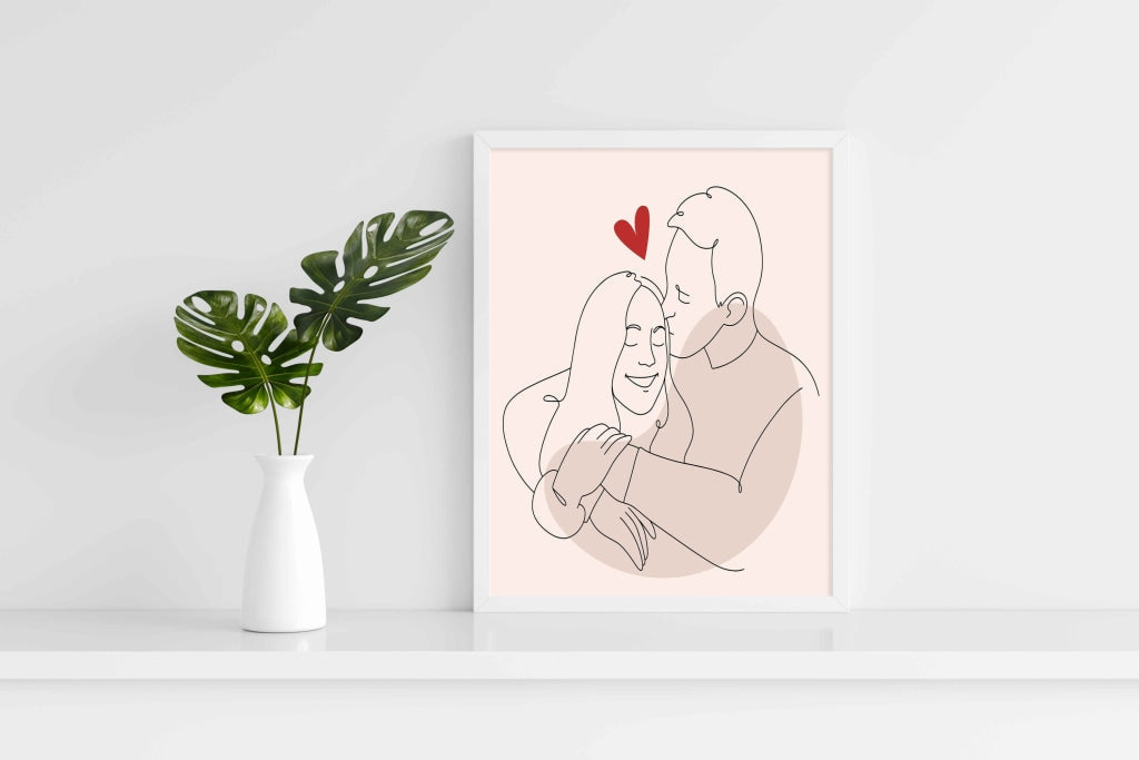 U Complete Me - Love Art Frame For Wall Decor- Funkydecors Xs / White Posters Prints &amp; Visual