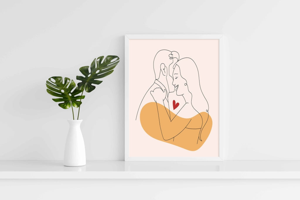 U Complete Me - Love Art Frame For Wall Decor- Funkydecors Xs / White Posters Prints & Visual