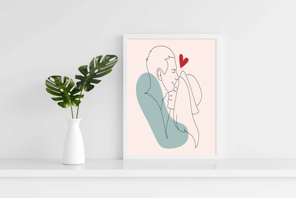 U Complete Me - Love Art Frame For Wall Decor- Funkydecors Xs / White Posters Prints &amp; Visual