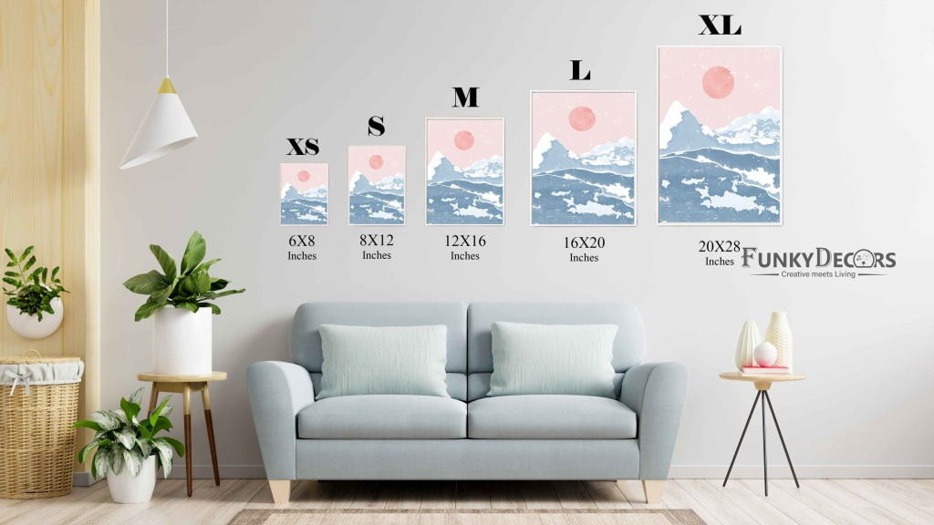 Under The Moon - Minimal Art Frame For Wall Decor- Funkydecors Posters Prints & Visual Artwork