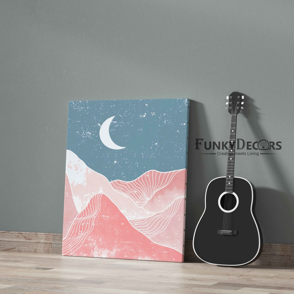 Under The Moon - Minimal Art Frame For Wall Decor- Funkydecors Posters Prints &amp; Visual Artwork