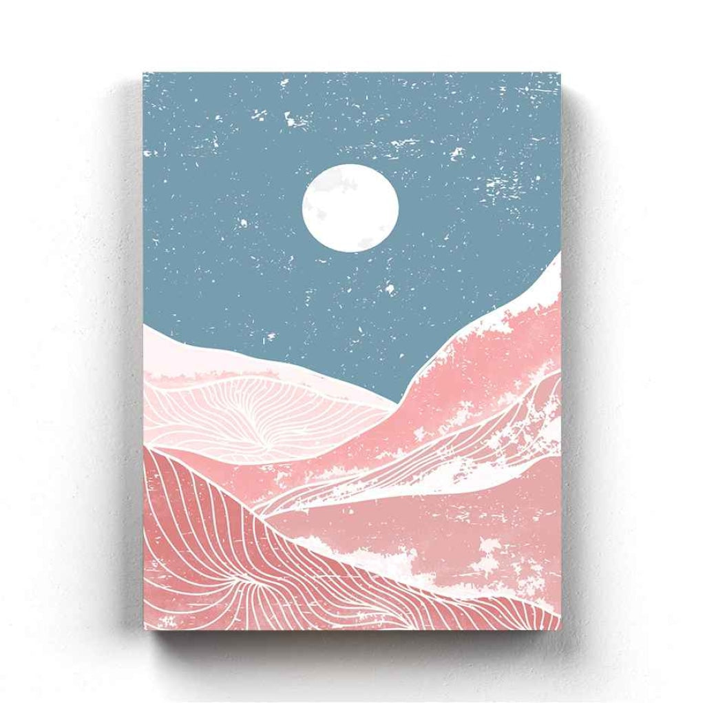 Under The Moon - Minimal Art Frame For Wall Decor- Funkydecors Xs / Canvas Posters Prints & Visual