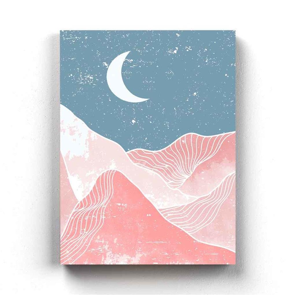 Under The Moon - Minimal Art Frame For Wall Decor- Funkydecors Xs / Canvas Posters Prints & Visual