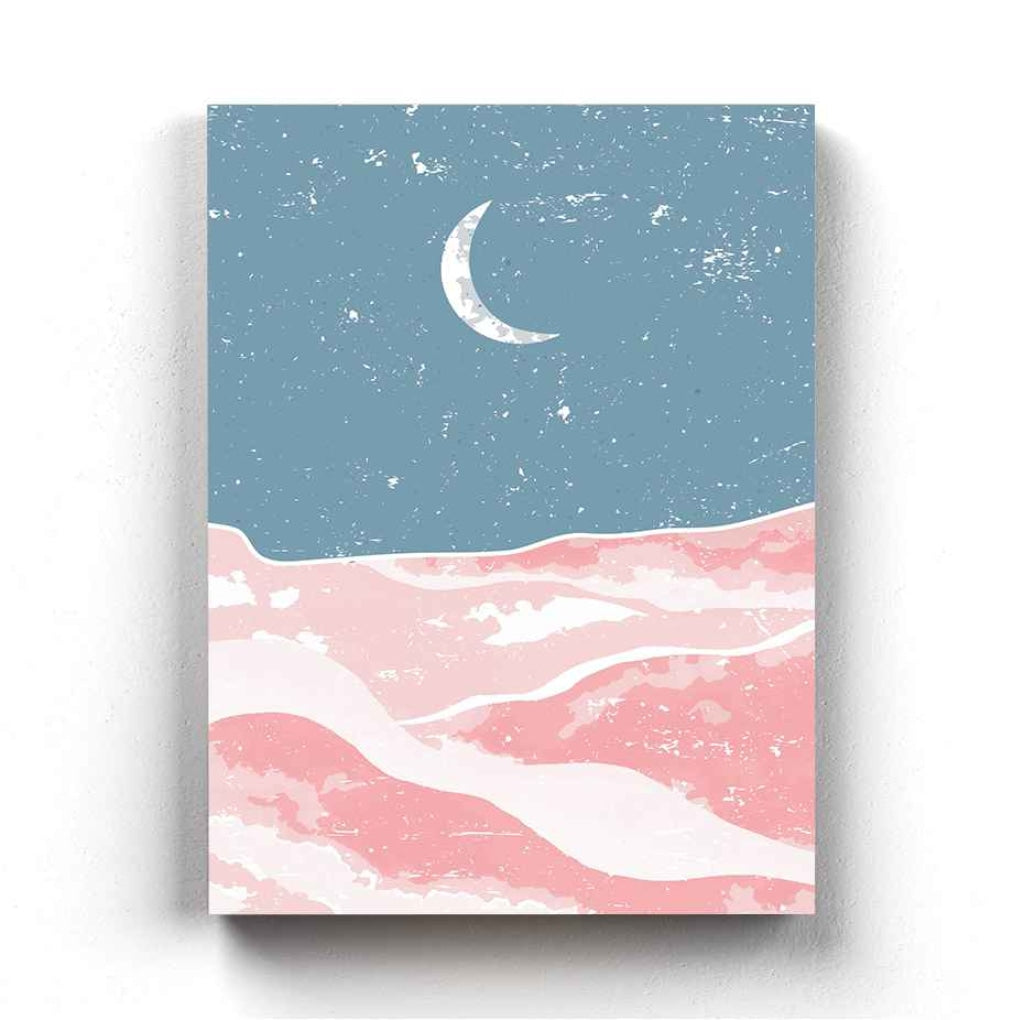 Under The Moon - Minimal Art Frame For Wall Decor- Funkydecors Xs / Canvas Posters Prints & Visual