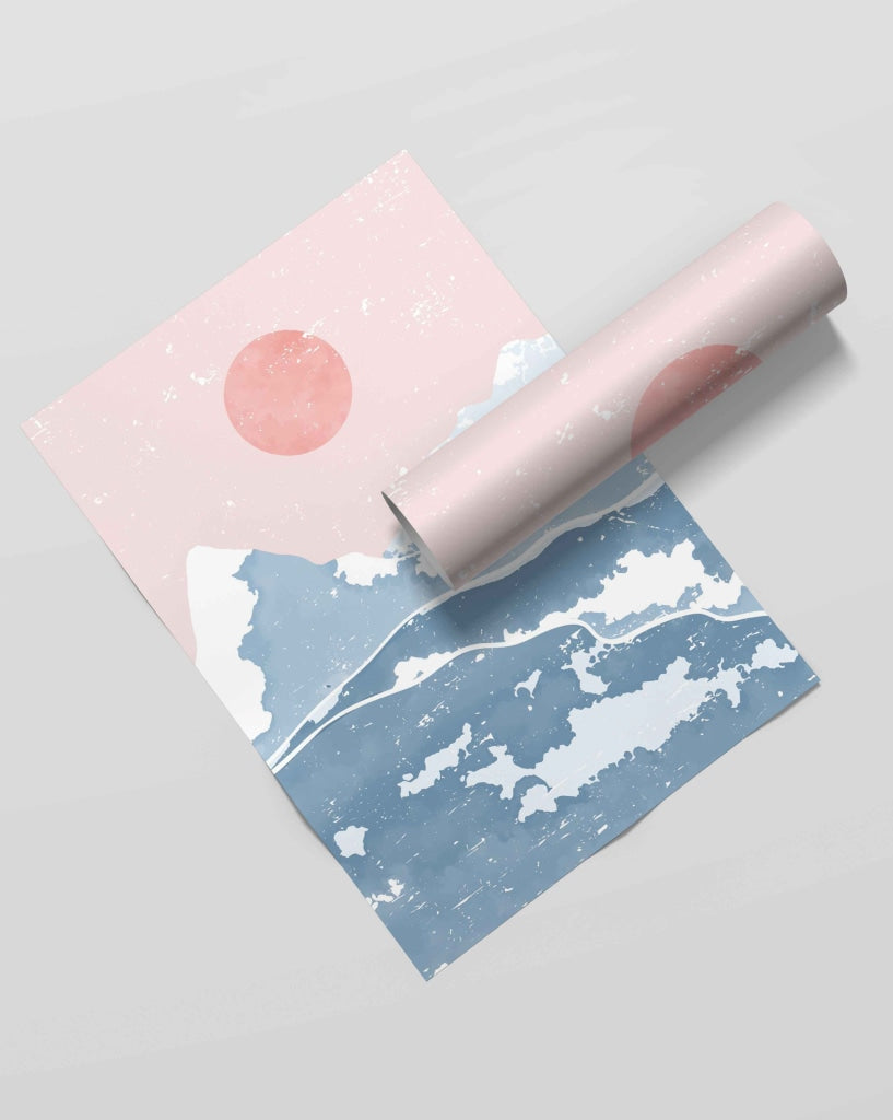 Under The Moon - Minimal Art Frame For Wall Decor- Funkydecors Xs / Roll Posters Prints &amp; Visual