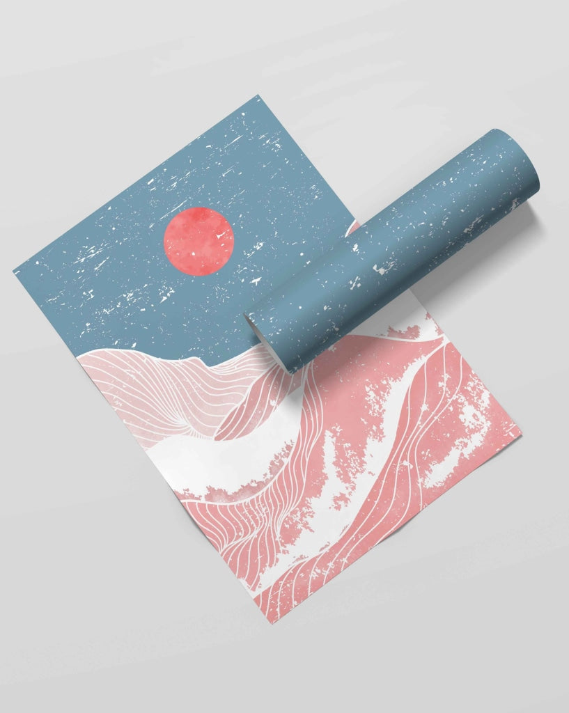Under The Moon - Minimal Art Frame For Wall Decor- Funkydecors Xs / Roll Posters Prints &amp; Visual
