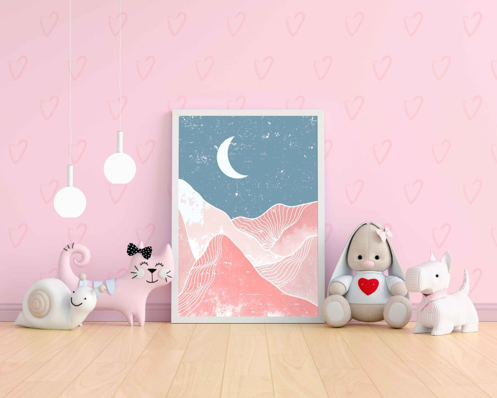Under The Moon - Minimal Art Frame For Wall Decor- Funkydecors Xs / White Posters Prints &amp; Visual
