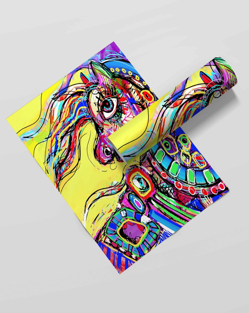 Unicorn Pop Art Frame For Wall Decor- Funkydecors Xs / Roll Posters Prints &amp; Visual Artwork
