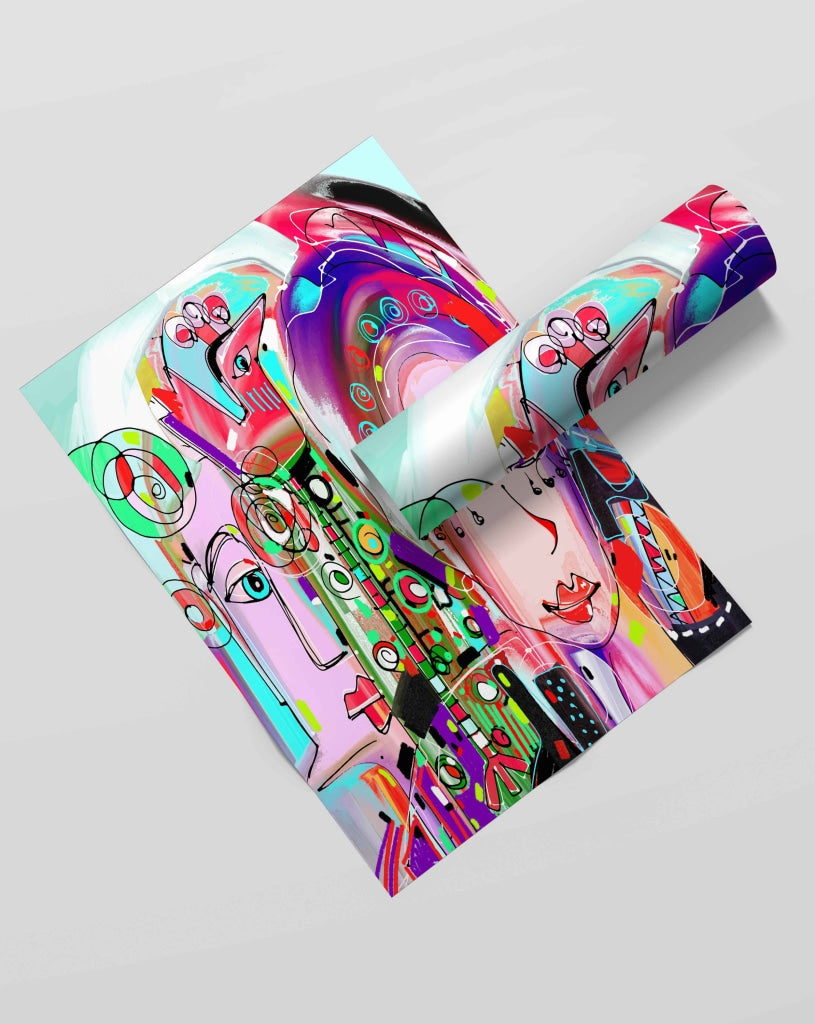 Vibrant Vision Pop Art Frame For Wall Decor- Funkydecors Xs / Roll Posters Prints &amp; Visual Artwork