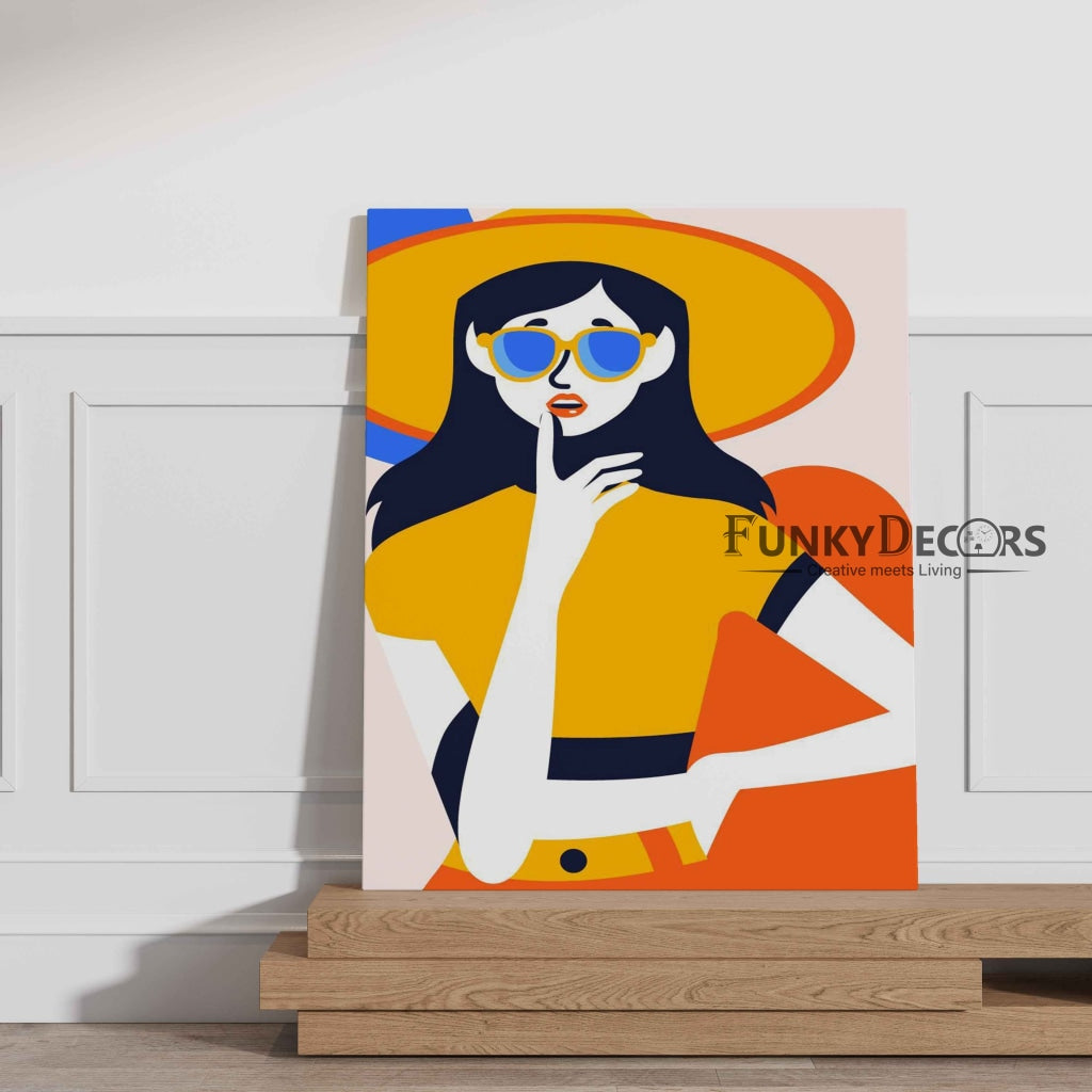 Vibrant Women Portrait Art Frame For Wall Decor- Funkydecors Posters Prints & Visual Artwork