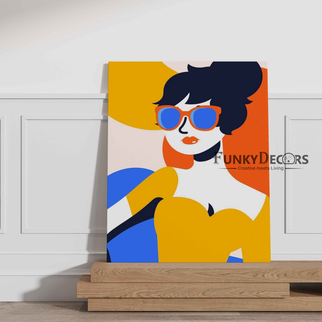 Vibrant Women Portrait Art Frame For Wall Decor- Funkydecors Posters Prints & Visual Artwork