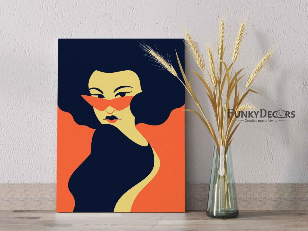 Vibrant Women Portrait Art Frame For Wall Decor- Funkydecors Posters Prints & Visual Artwork