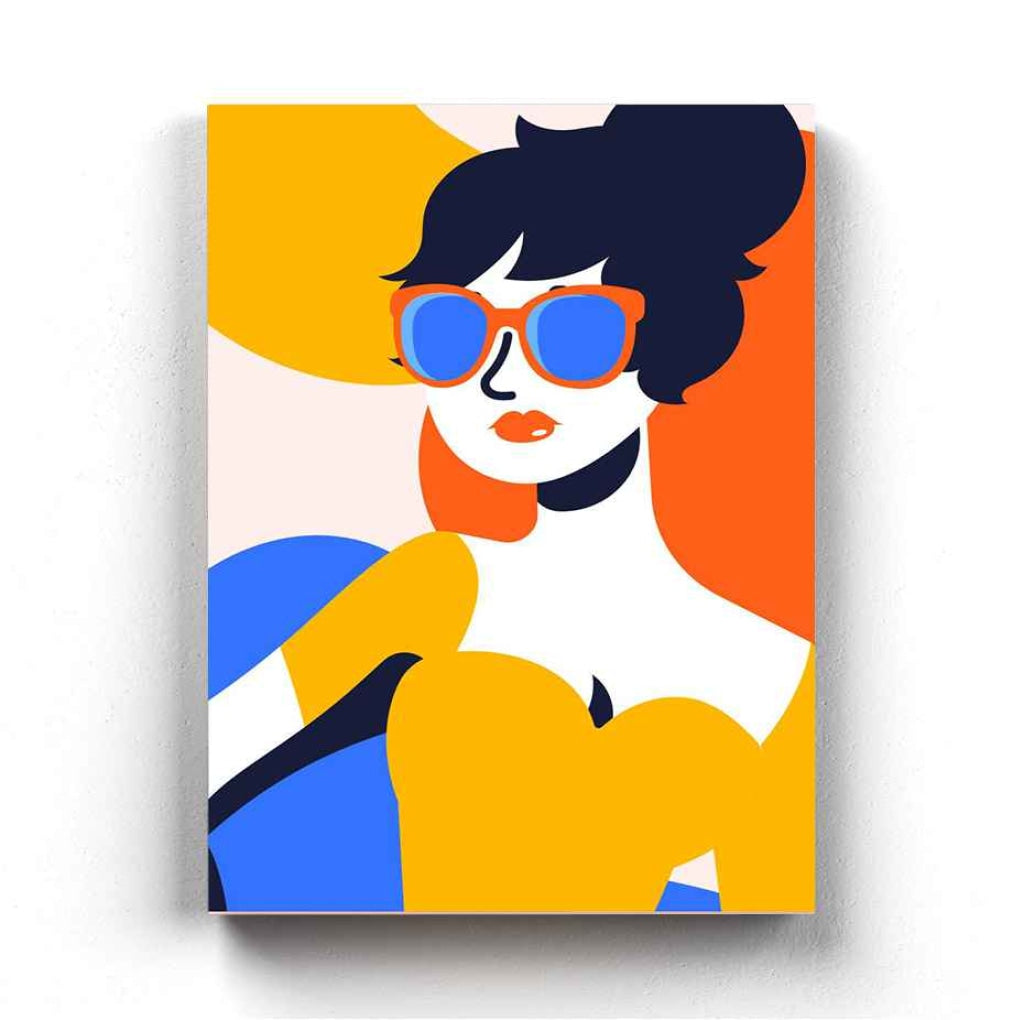 Vibrant Women Portrait Art Frame For Wall Decor- Funkydecors Xs / Canvas Posters Prints & Visual