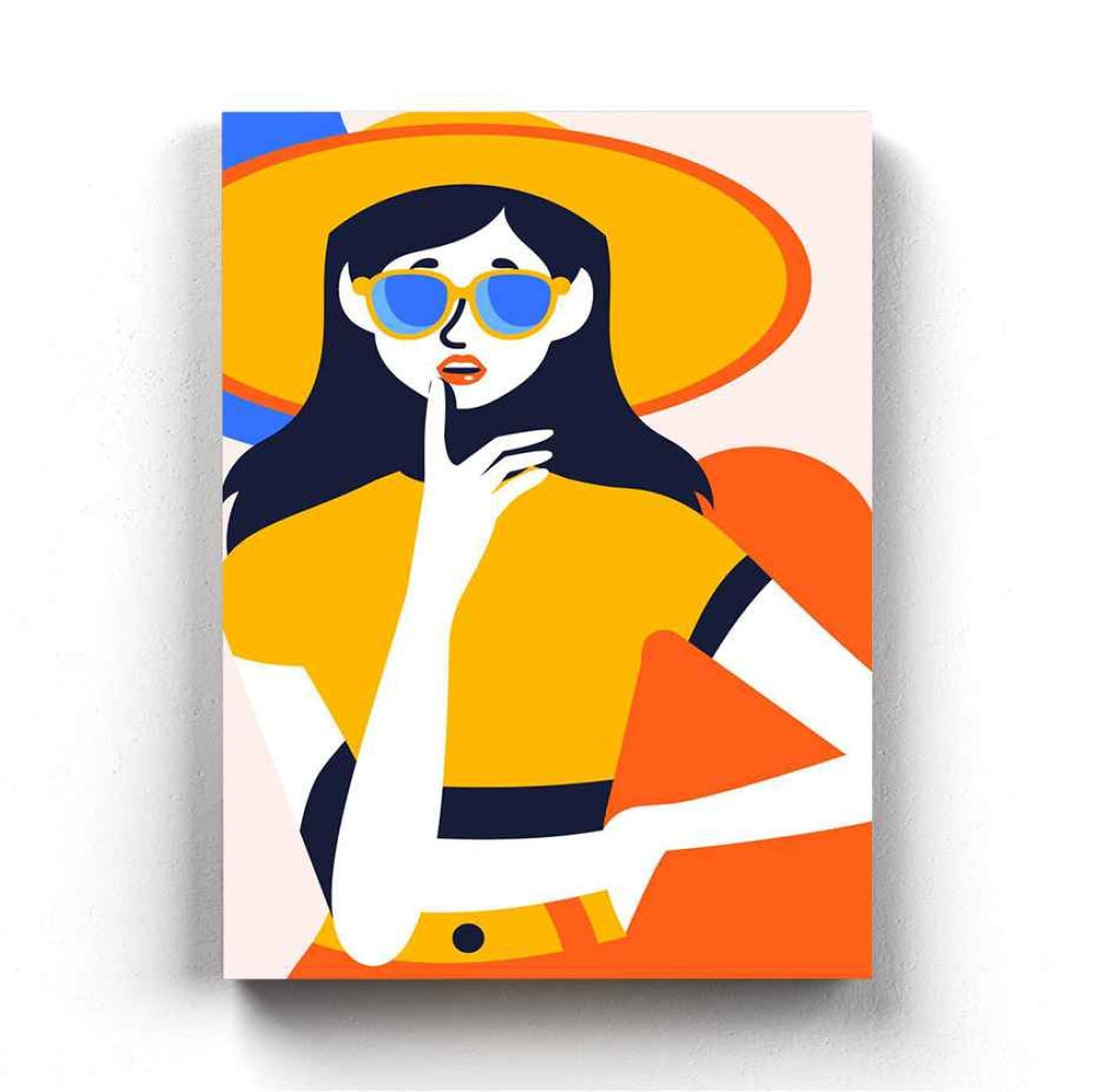 Vibrant Women Portrait Art Frame For Wall Decor- Funkydecors Xs / Canvas Posters Prints & Visual