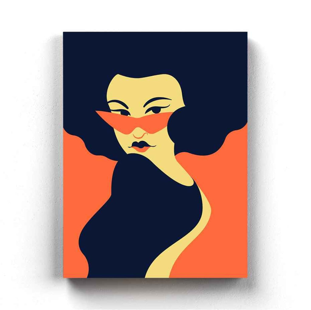 Vibrant Women Portrait Art Frame For Wall Decor- Funkydecors Xs / Canvas Posters Prints & Visual