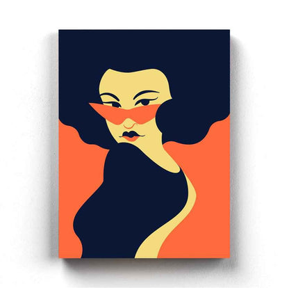 Vibrant Women Portrait Art Frame For Wall Decor- Funkydecors Xs / Canvas Posters Prints & Visual