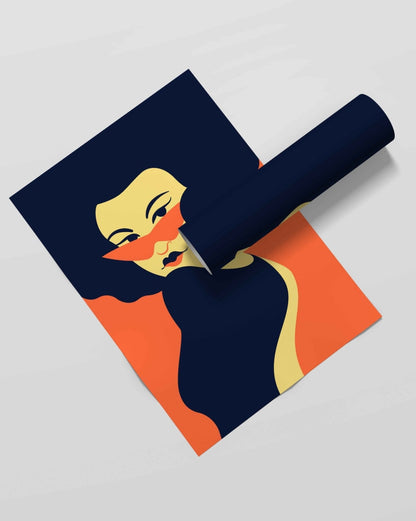 Vibrant Women Portrait Art Frame For Wall Decor- Funkydecors Xs / Roll Posters Prints & Visual