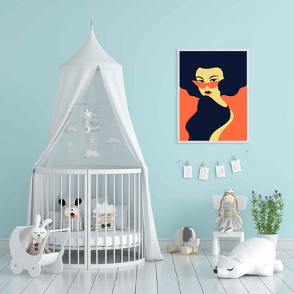 Vibrant Women Portrait Art Frame For Wall Decor- Funkydecors Xs / White Posters Prints & Visual