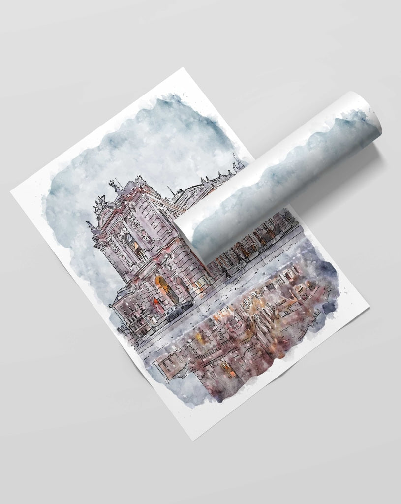 Vintage Architectural Art Frame For Wall Decor- Funkydecors Xs / Roll Posters Prints &amp; Visual