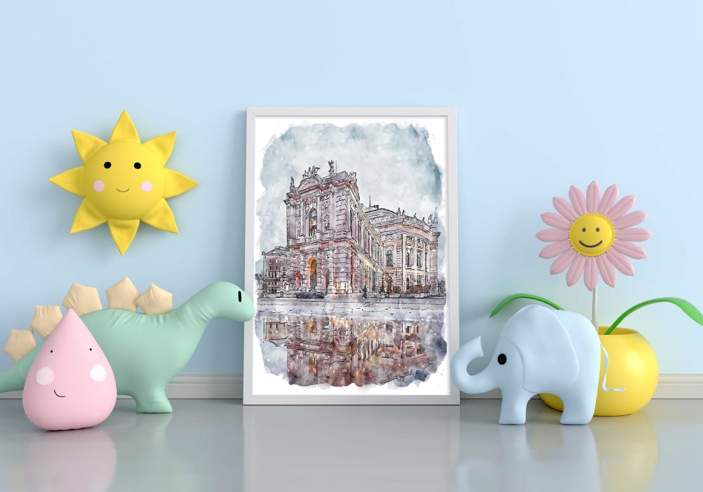 Vintage Architectural Art Frame For Wall Decor- Funkydecors Xs / White Posters Prints &amp; Visual