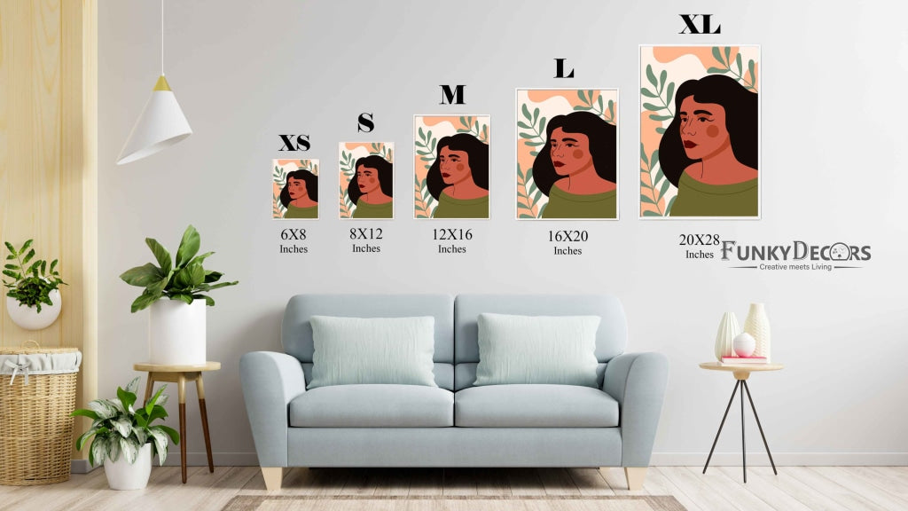 Vintage Girl Portrait Art Frame For Wall Decor- Funkydecors Posters Prints & Visual Artwork