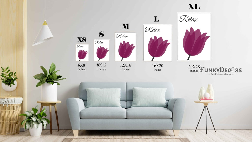 Violet Floral Art Frame For Wall Decor- Funkydecors Posters Prints &amp; Visual Artwork